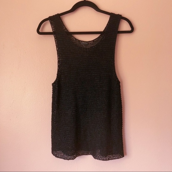 Vintage Black Mesh Tank - Picture 2 of 3